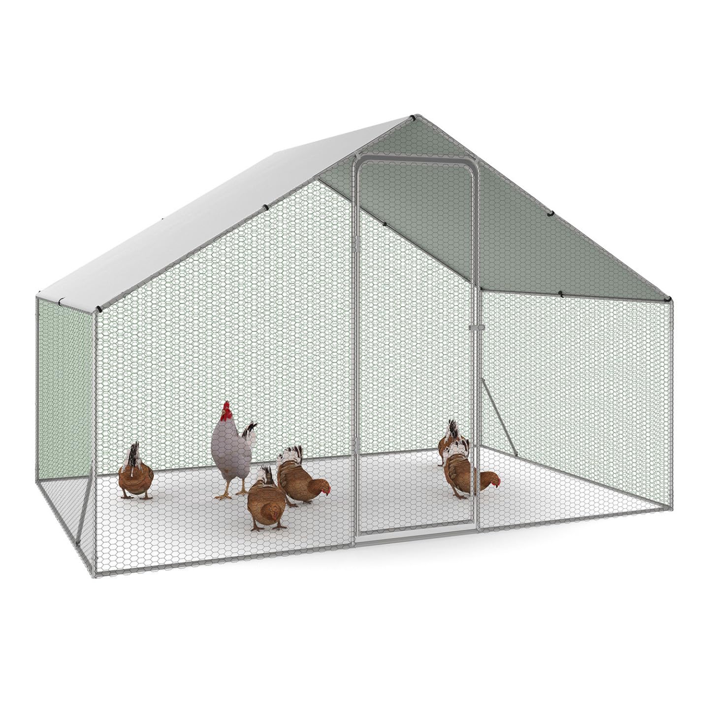 IDMarket Enclos gallinero 6 m² Parque de rejilla de acero galvanizado
