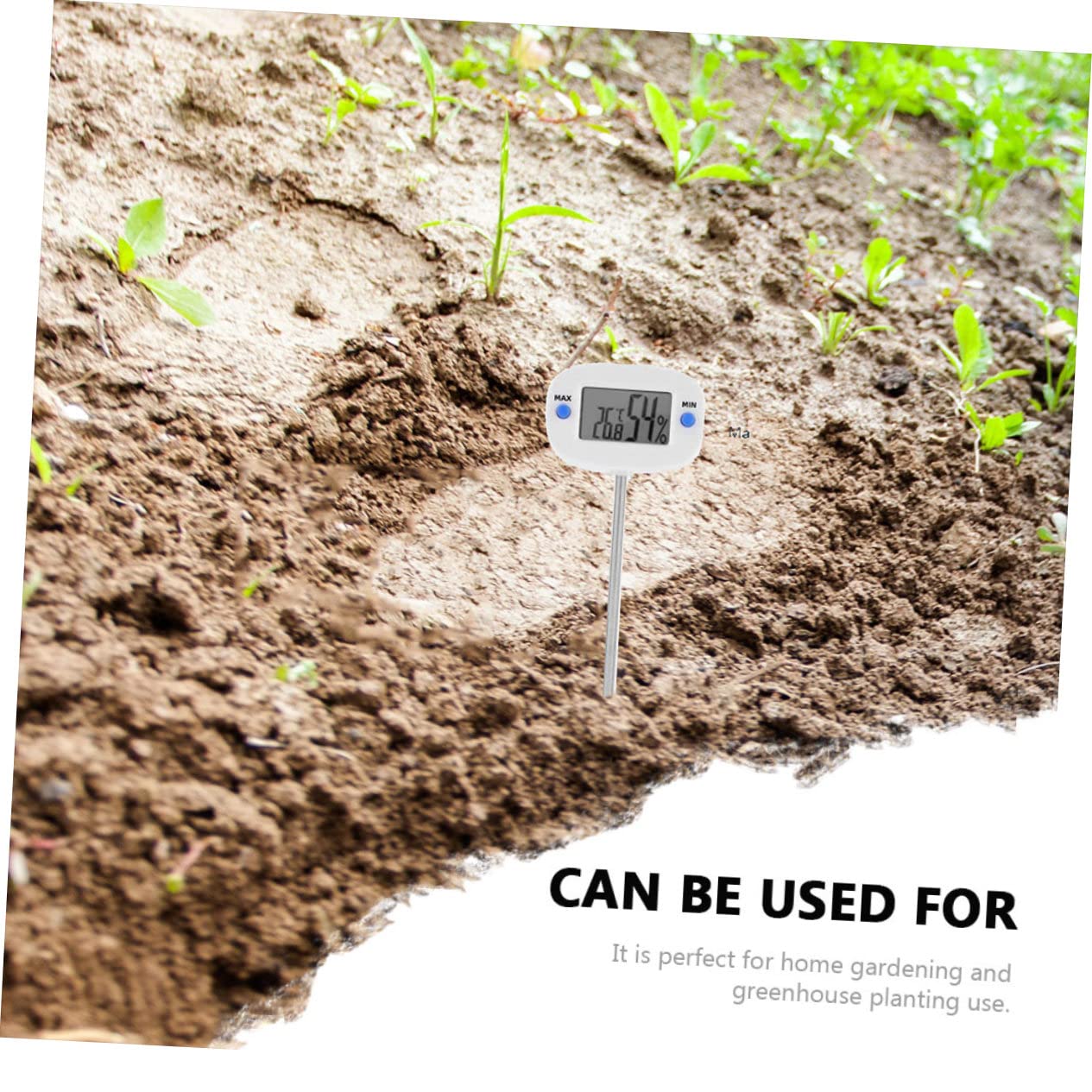 YARNOW 2 Piezas Detector De Suelo Medidor De Humedad Del Jardín Termómetro De Siembra Herramienta De Medición Del Suelo Medidor De Agua Para Plantas Termometro De Suelo Preciso Abs