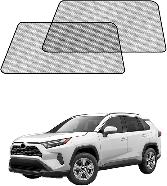 Car Window Shades for Toyota RAV4(2019-2025), 2-Pack Rear Window Sun Shades for Baby – Breathable Mesh, UV & Heat Blocker, Privacy Protection for Camping, Travel, Sleep & Nursing