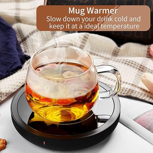 Miniatura 3 de Calentador inteligente de taza de café para escritorio, calentador de cera de 36 W para tazas grandes y teteras, posavasos inteligentes de apagado