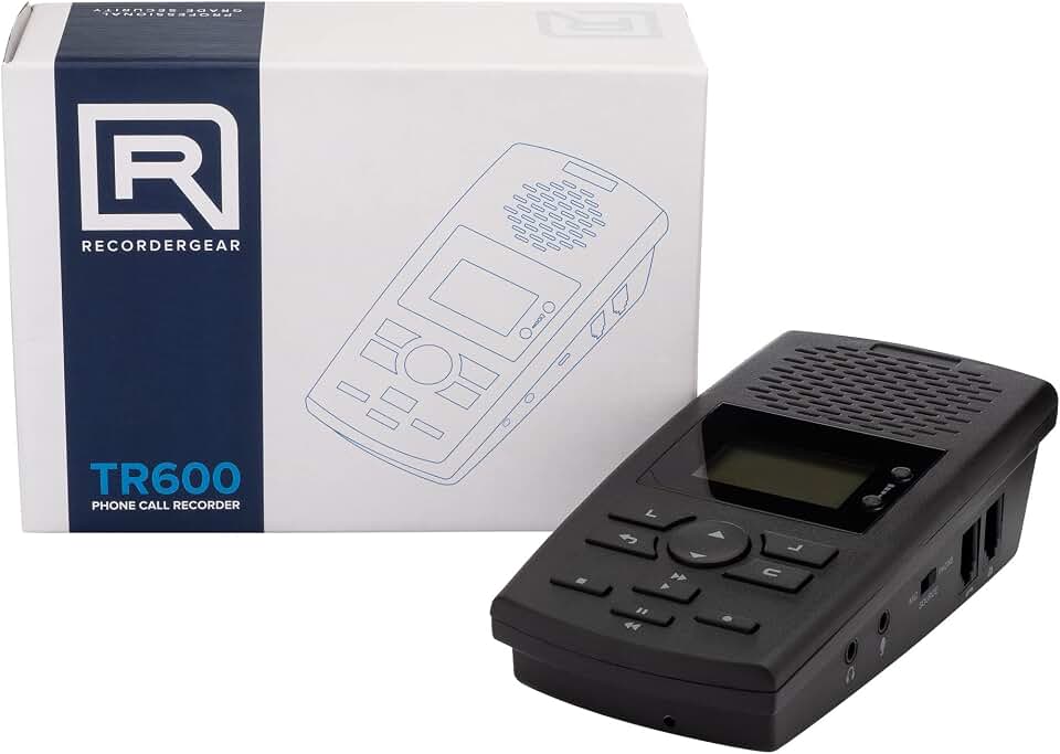 Gravador de chamadas telefônicas fixo TR600 para linhas analógicas/IP/digitais, dispositivo de gravação de telefone automático - 16GB