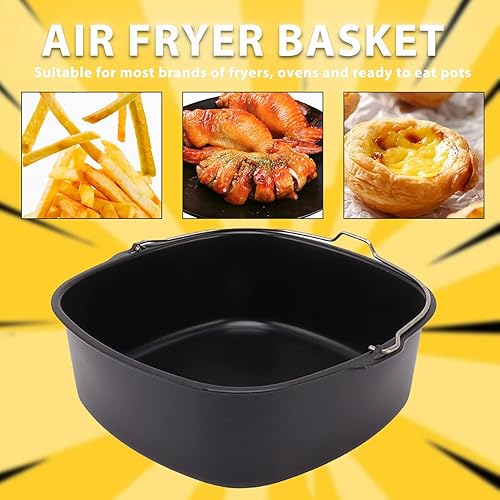 Miniatura 5 de TOPINCN Accesorios para freidora de aire para tartas, latas de pastel, revestimiento antiadherente, barril para hornear, pastel de metal, sartén