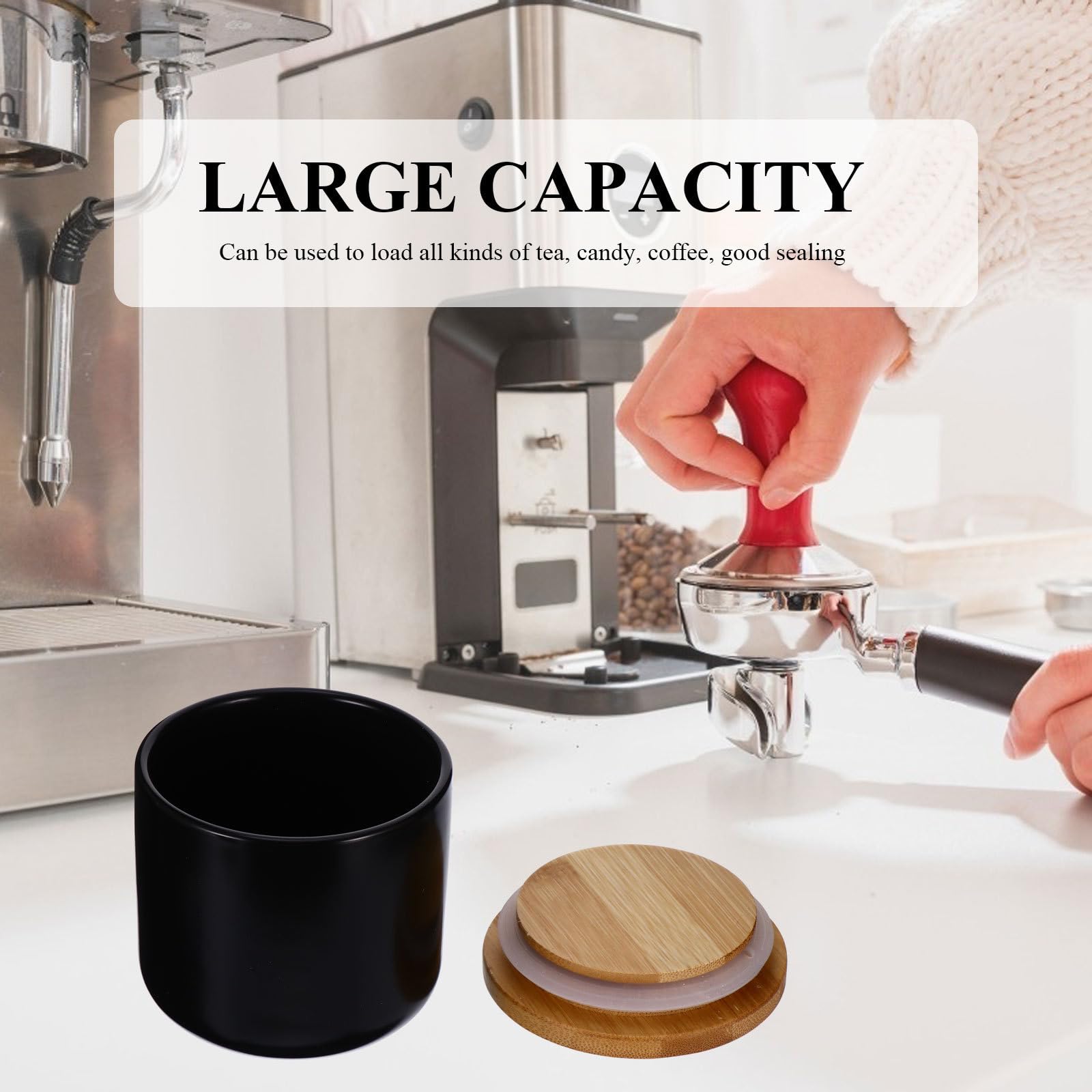 Uonlytech Barattoli Ermetici Contenitori Leggeri e Portatili in Ceramica 2 Pezzi Design Decorativo per Foglie di Tè e Alimenti Secchi per Cucina e Dispensa