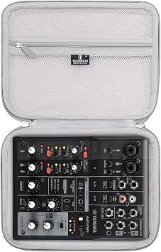 Tourmate Hard Storage Case for Yamaha AG06MK2 Mixer,Travel Case for AG06MK,Protective Hard Shell Portable TravelBox for Sale AG06MK2, Black