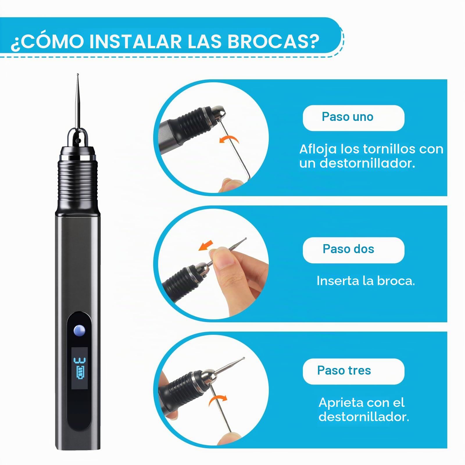 Bolígrafo de grabado eléctrico con 30 bits, bolígrafo de grabado inalámbrico recargable por USB, máquinas de grabado mini profesionales portátiles, herramienta rotativa de bricolaje para grabar en