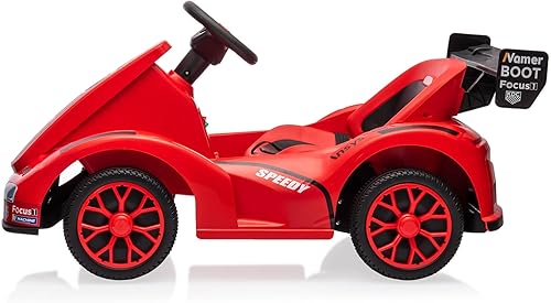 Miniatura 7 de Drift Kart para niños, Kart eléctrico de 6 V con control remoto y motores duales, auto de juguete de carreras alimentado por batería con luces LED