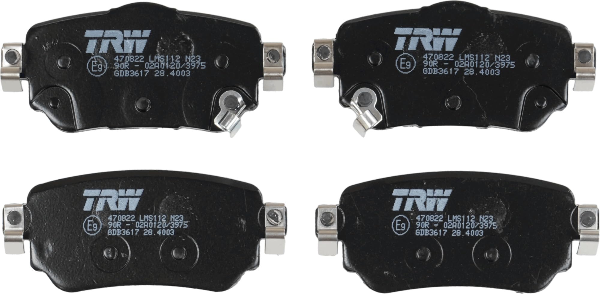 TRW GDB3617 Pastiglie Freno Set di 4 para Nissan Kicks II (J11, J11_) 2013 - Assale Posteriore e Altri Veicoli