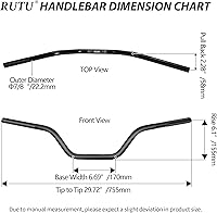 Vista 2 de RUTU Manillares universales de 7/8" 22mm para dirt bike con almohadilla protectora de pecho para CRF YZF KXF KLX RMZ DRZ Pit Bike Motocross ATV Quad