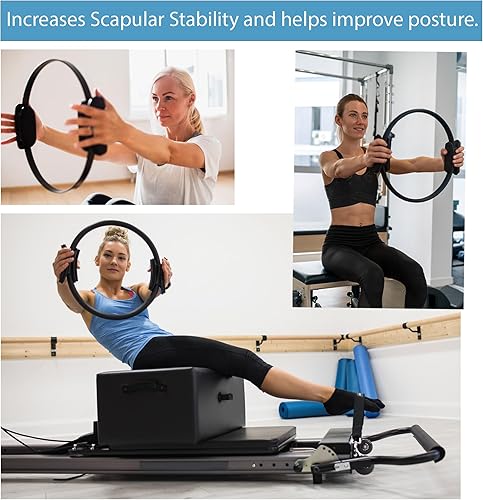 Miniatura 3 de Anillo de pilates y guía de ejercicios: 25 ejercicios de círculo mágico incluidos, fotos y videos por instructor de Pilates, acceso completo a la