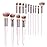 Makeup Brush Set, Premium Synthetic 14 Pcs Makeup Brushes, Travel Makeup Brush Set for Foundation, Concealer, Blush and Eyeshadow Brush(Pink)