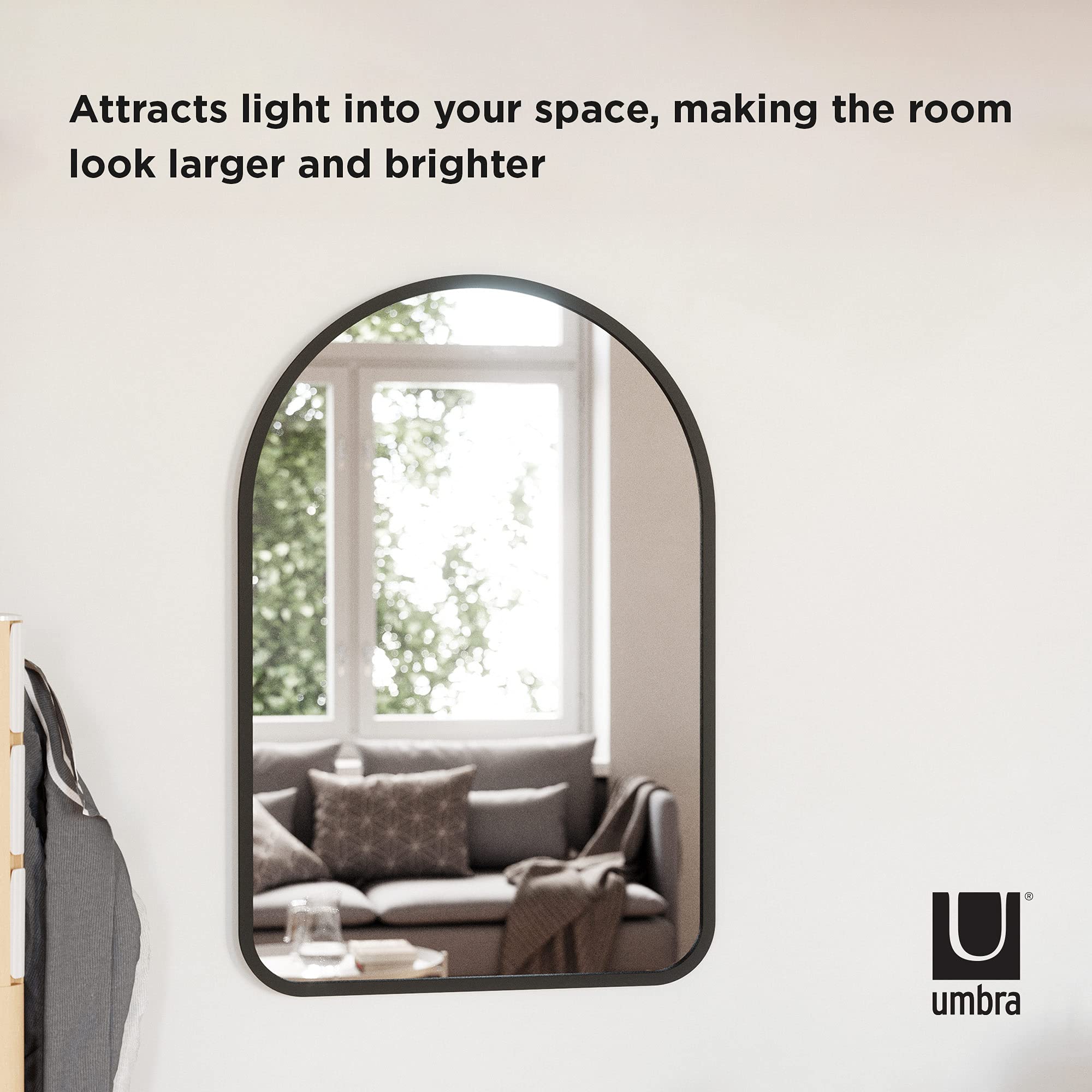 Amazon.com: Umbra Hub Arched Wall Mirror with Rubber Frame, Modern