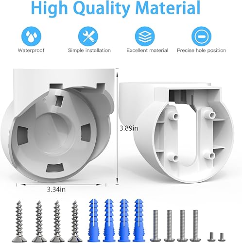 Miniatura 3 de Soporte de alero para Google Nest Cam con reflector - Soporte de cámara de seguridad para reflector al aire libre (blanco)