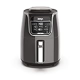 Ninja | XL Single Basket Air Fryer | 5.5 QT Capacity fits 3lbs of Wings | 5-in-1Air Fry, Roast, Bake,Reheat & Dehydrate |Dishwasher Safe Parts & Recipe Guide | Grey |AF150AMZ 5.5 QT XL