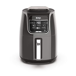 Ninja | XL Single Basket Air Fryer | 5.5 QT Capacity fits 3lbs of Wings | 5-in-1Air Fry, Roast, Bake,Reheat & Dehydrate |Dishwasher Safe Parts & Recipe Guide | Grey |AF150AMZ
