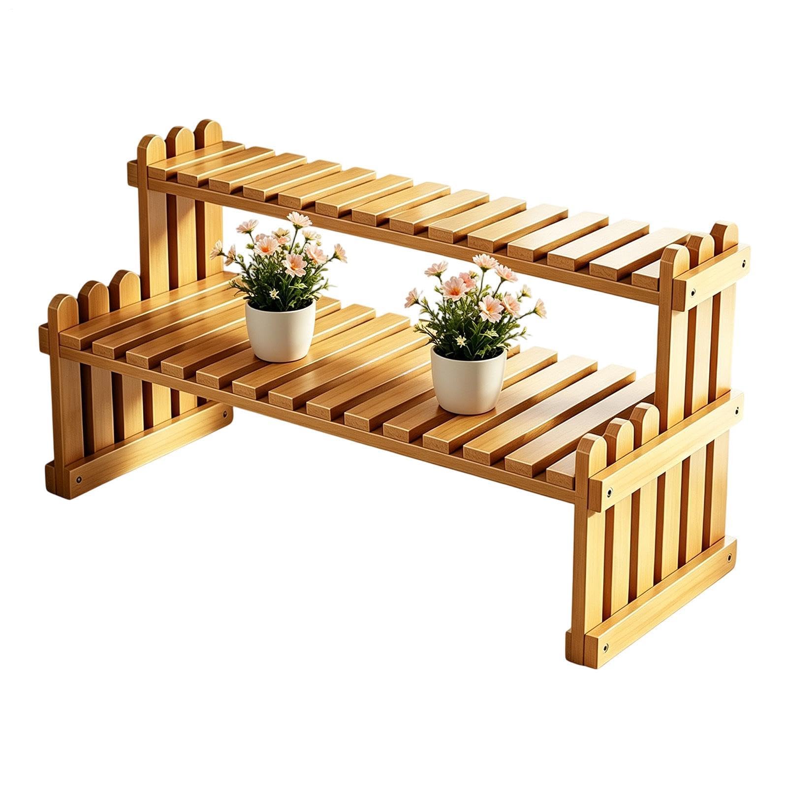 Estante de varios niveles para plantas un rincón verde y decorativo en tu balcón
