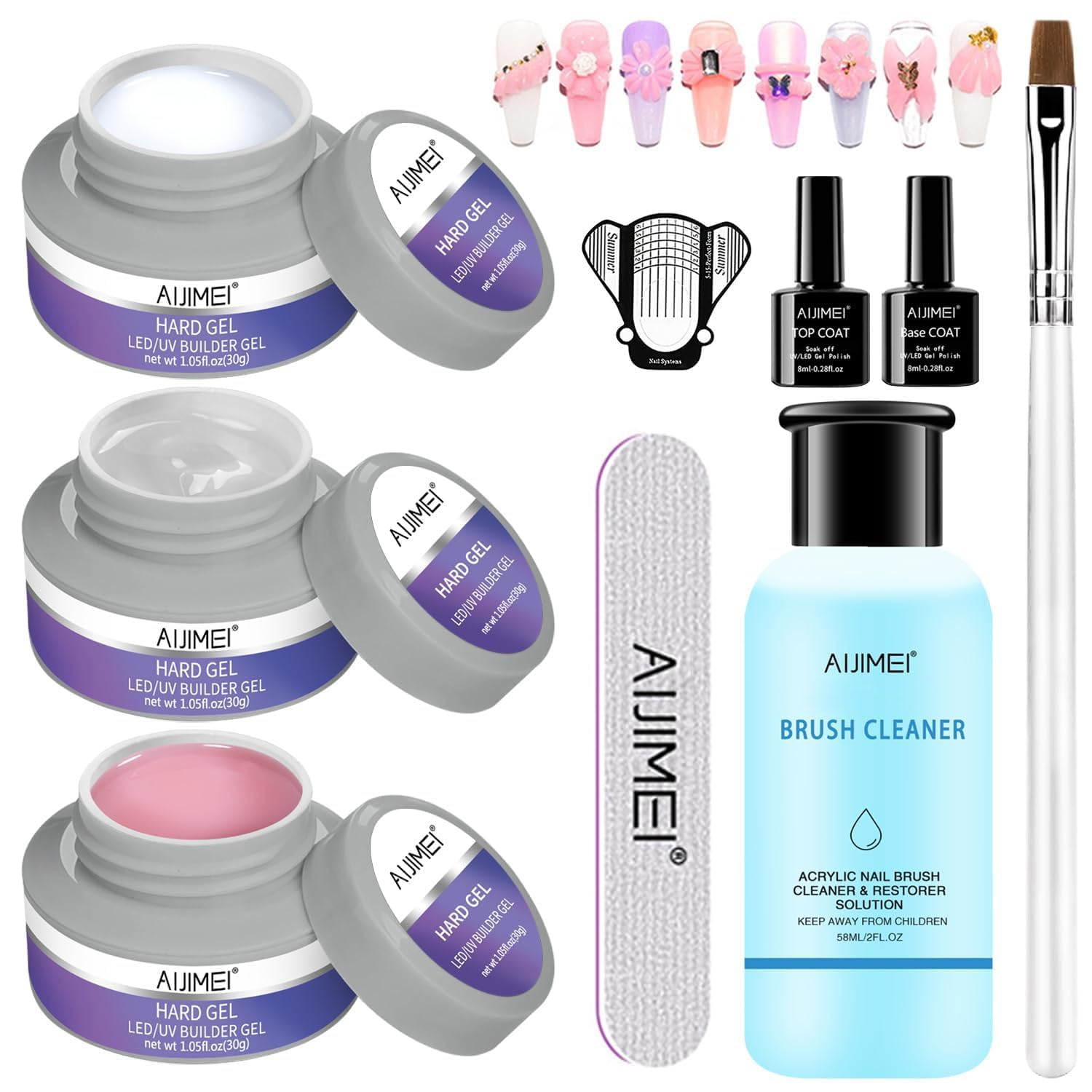 AIJIMEI Gel Builder Hard Gel Builder Gel Nail Gel Builder Gel for Nails Gel Extension Nail Kit for Nails Gel Builder for Nails Builder Gel in a Bottle (SETA)