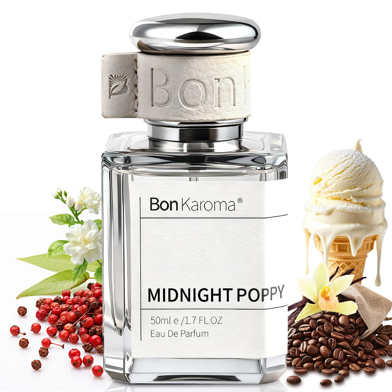 MIDNIGHT POPPY, Eau de Parfum for Women, Gourmand Notes, Long-Lasting Perfume Spray, Bold & Uniquely Romantic Perfume, Vanilla, cream, coffee, 1.7 oz, Perfect for Bars & Romantic Dates.