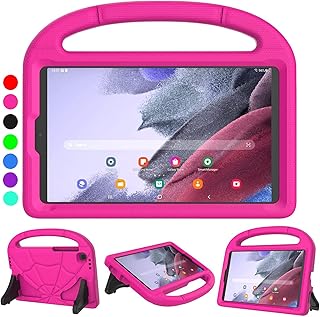 Kids Case for Samsung Galaxy Tab A7 Lite 8.7 Inch 2021, Lainergie Lightweight Shockproof Kid-Proof Cute Cover with Handle Kickstand for Galaxy Tab A7 Lite 8.7 Inch (SM-T220/T225/T227) - Rose