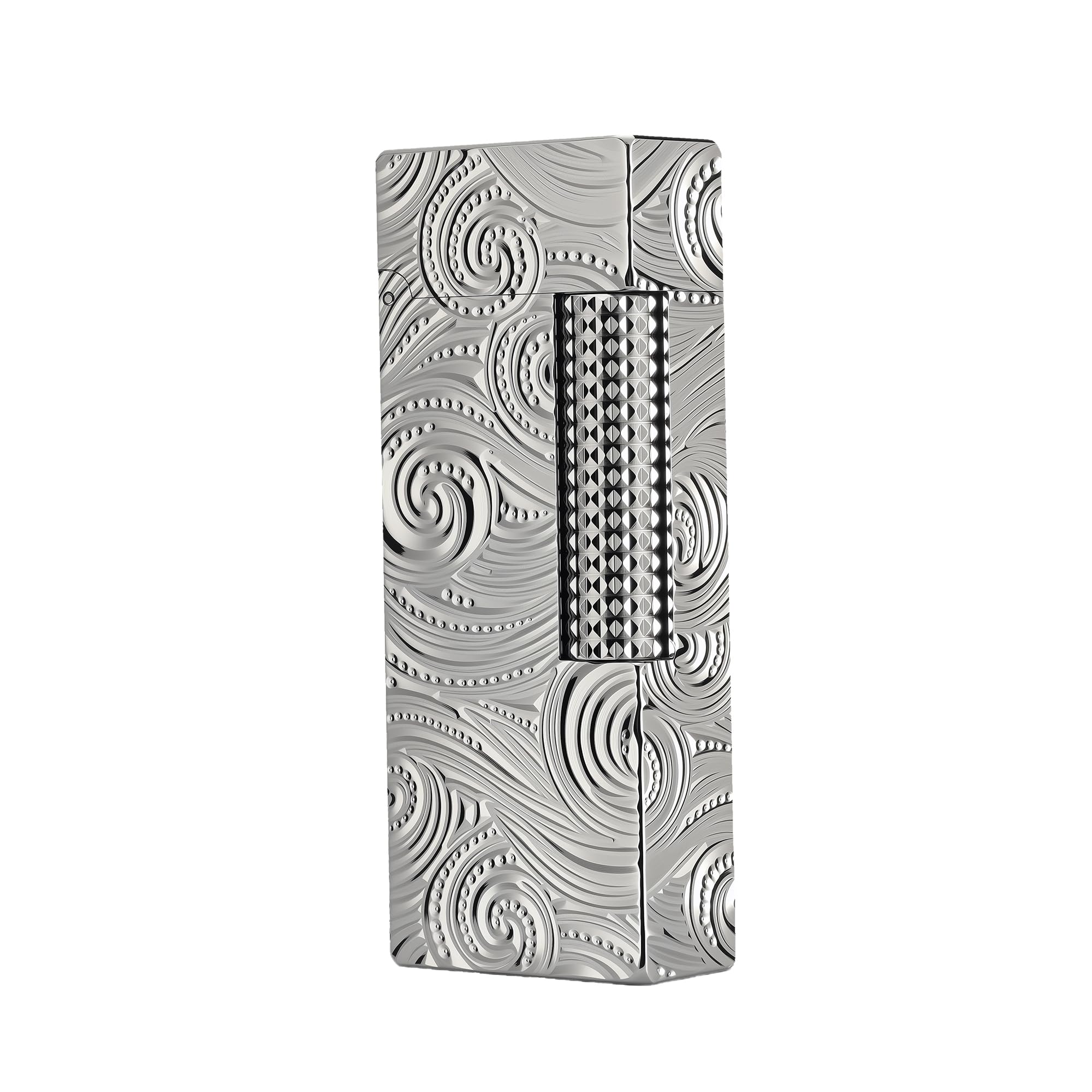 THORENS Narrow Lighter - Starry Sky Mechero de Queroseno y Latón | Side-slip, flip-top, plata, retro clásico, compacto, recargable, llama suave, relieve tallado, regalo coleccionable hombre