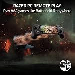 Razer Kishi V3 Gaming Controller for iPhone 15, 16, 17 Series & Android: Full Sized TMR Thumbsticks - Dual Back Buttons - Fits Most Phone Cases - PC Remote Play - USB-C Gamepad Connection - Black