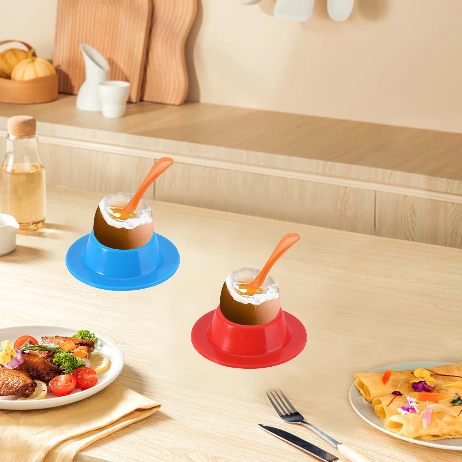 Flexzion Lot De Coquetiers En Acier Inoxydable Pour Petit-déjeuner Brunch 4-Pack Acier Inoxydable