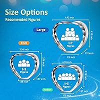 Vista 3 de Corazón de fotos de cristal 3D, regalo personalizado para el día de San Valentín, aniversario, cumpleaños, parejas, vidrio grabado con láser 3D