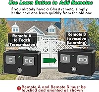Vista 3 de para Ghost Control, transmisor remoto de apertura de puerta Ghost Gate Opener AXP1 AXS1, transmisor remoto de 5 botones, 3 botones para aperturas