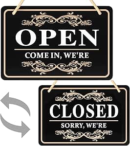 Open Signs For Business - (All Aluminium), Double Sided Open Closed ...