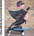 PandaEar Universal Stroller Sun Shade, UV Strollers Cover Summer for Baby Car Seats, Waterproof Toddler Stroller Shade Canopy Windshield, UPF 40+