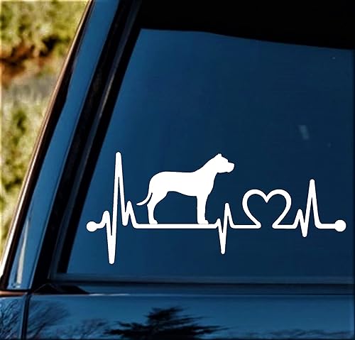 Miniatura 4 de Dogo Argentino Heartbeat Vinyl Decal Sticker for Car Window Dogo Lifeline Decal | BG 837