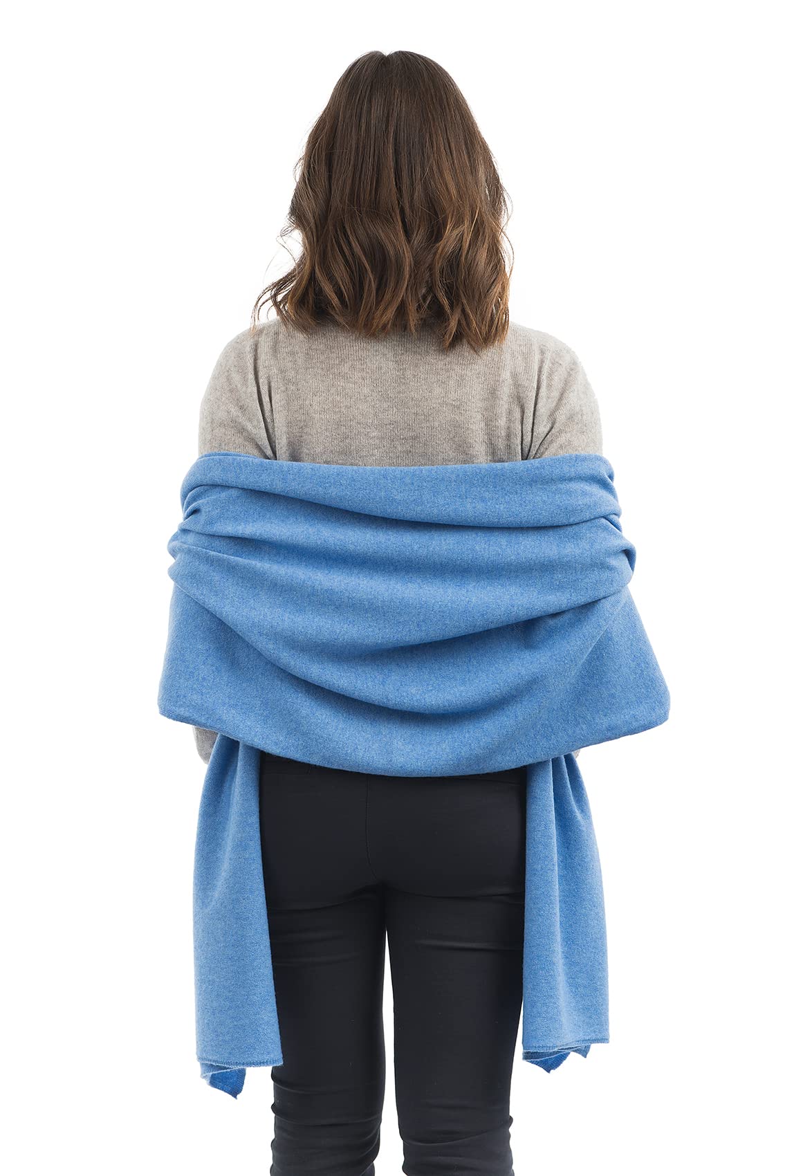 DALLE PIANE CASHMERE Étole Femme Mélange Cachemire Laine | Étole élégante pour cérémonies et soirées, 60x185cm, polyvalente en toute saison, idée cadeau pour elle, Made in Italy
