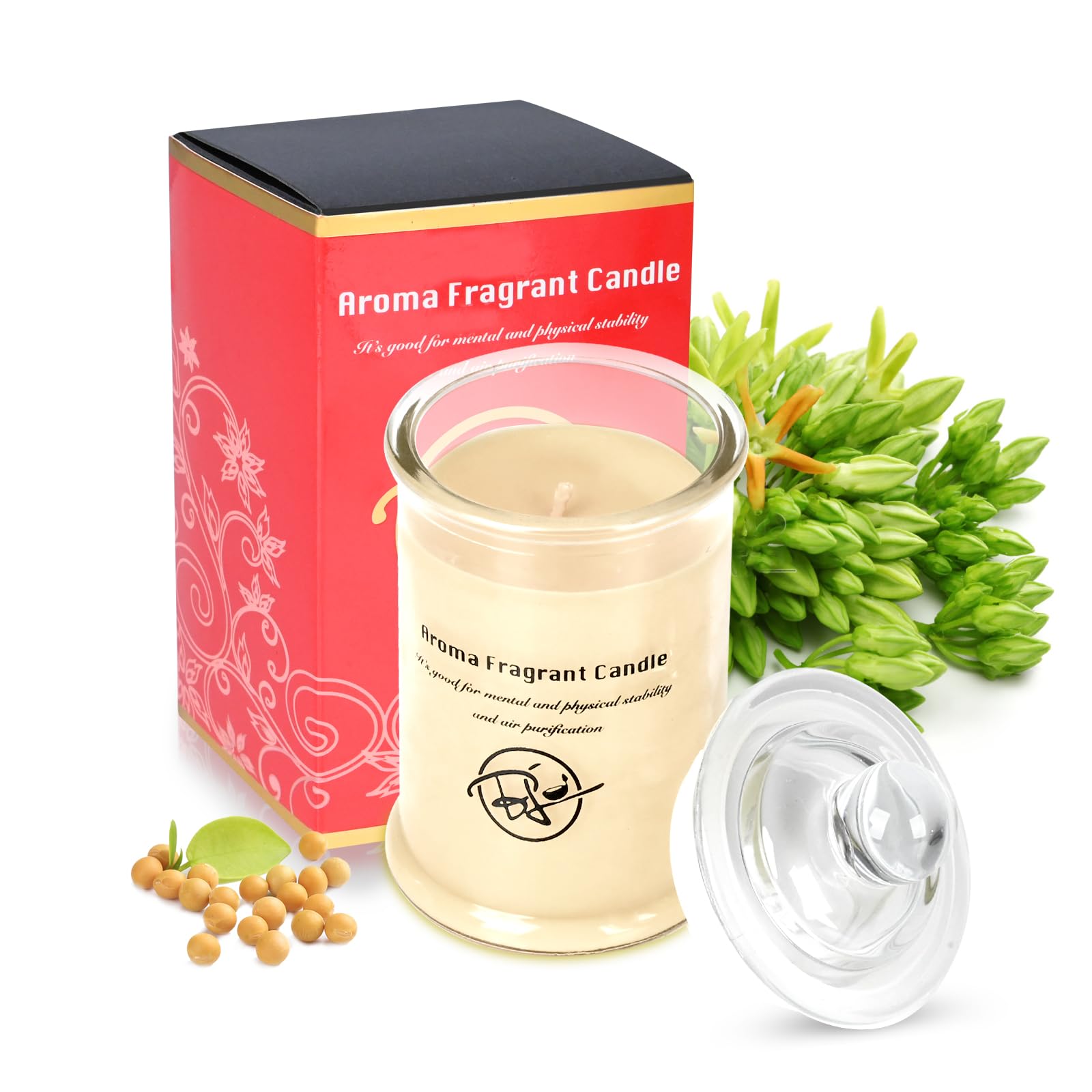 CHIPNEW Aromatherapy Scented Candles Gift Set – Made with Organic Soy Wax and Pure Essential Oils – Perfect for Gifts for Women and Candle Decor【Telosma Cordatay-XL-12hrs burn time】