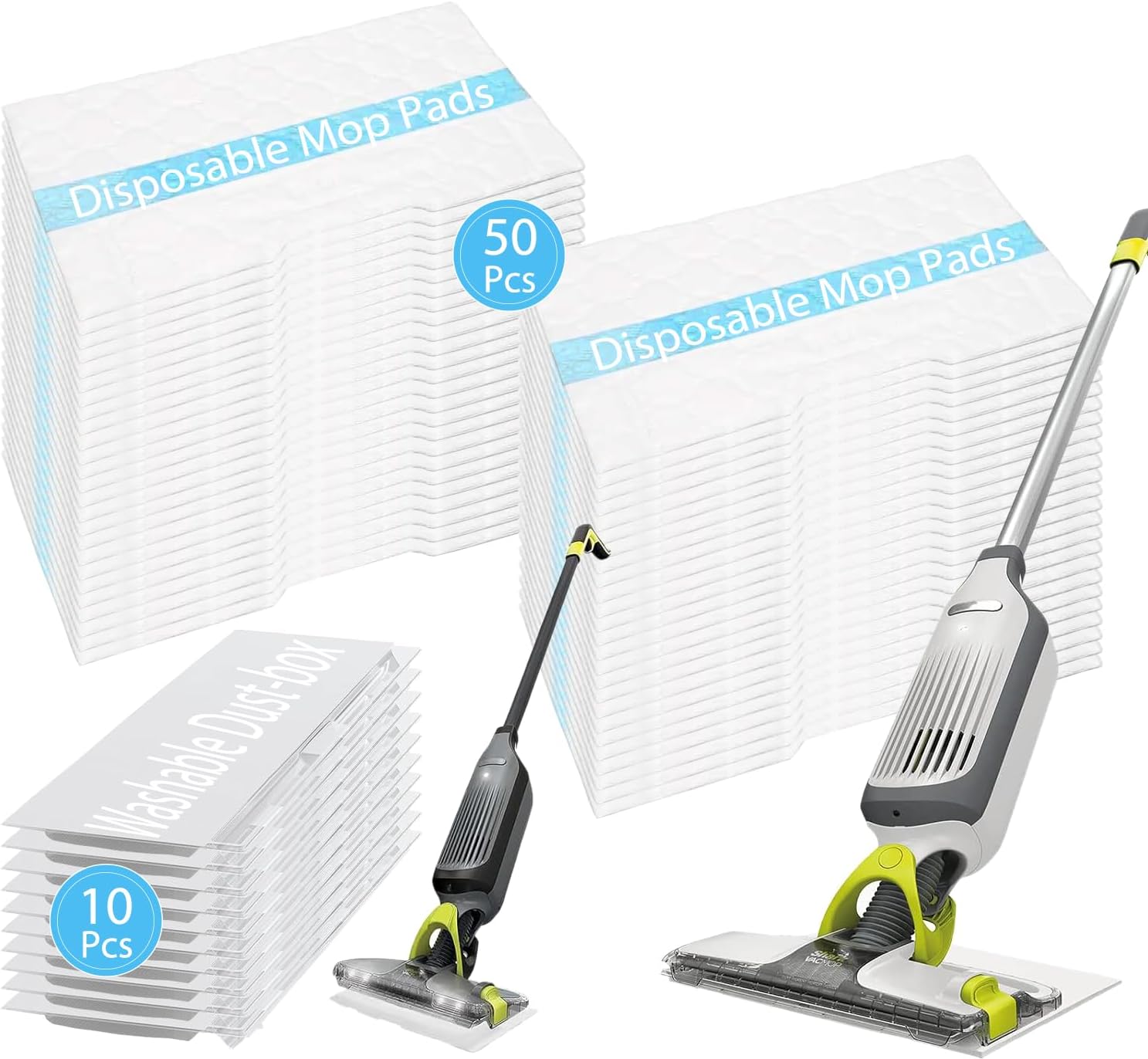 50 PCS Disposable Mop Pads Compatible with Shark Vacmop VM252 VM250 VM200 VM190 Mop