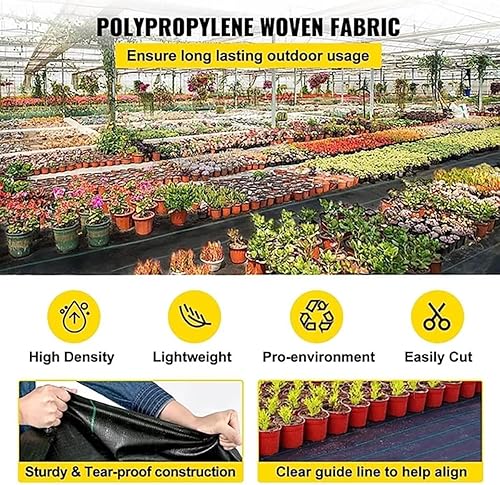 Miniatura 2 de 6 * 300FT Weed Barrier Landscape Fabric Heavy Duty, 3.2OZ Garden Heavy Duty Fabric Weed Barrier, Woven Geotextile Fabric Commercial Driveway Weed