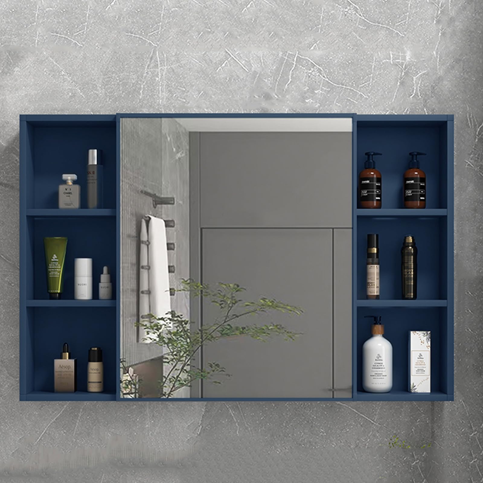BKSXSOP Wall-Mounted Bathroom Storage Cabinet with Mirror, High-Density Aluminum, Waterproof & Moisture-Proof, Space-Saving nizer for Essentials