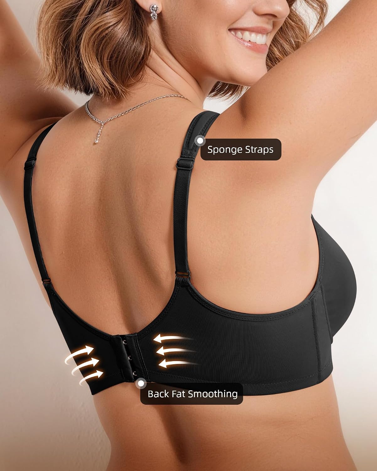 OEAK Minimizer Bras for Women Plus Size Bralettes Full Coverage Unlined Bra Supportive Underwire Tshirt Bras for Heavy Breast
