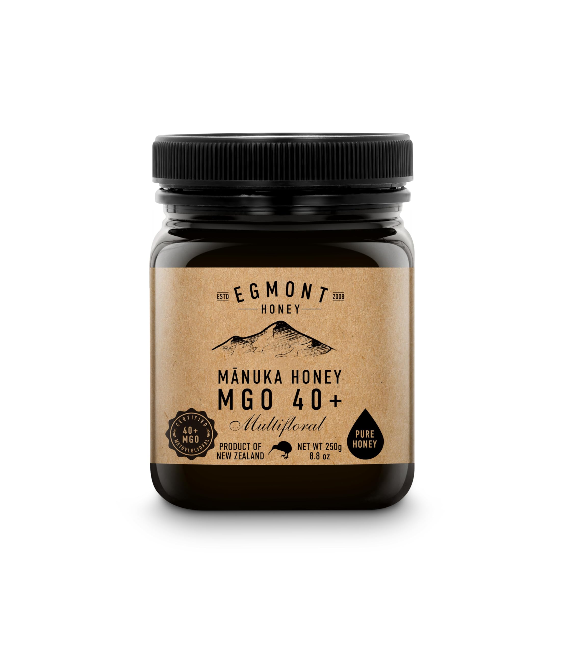 Mānuka Honey 40+ MGO 250g | Certified MGO Content | Raw Honey 100% Natural | Made in New Zealand