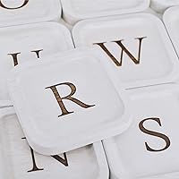 Personalized Wooden Letter Jewelry Tray 6x6 - I'm Custom Initial Catchall Valet for Rings Keys Earrings Watch Holder