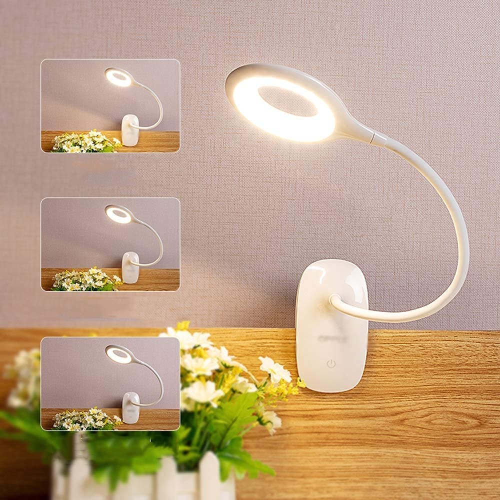 Lampe Bureau Lampe de Bureau Lampe de Lecture Rechargeable LED Lampe De Bureau Lecture Protection Des Yeux Lampe De Table Pince Lampe De Bureau Collège Étudiant Lampe De Bureau Bureau D'étude Lampe de