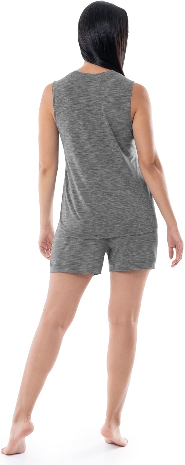 Fruit of the Loom womens Breathable Tank Top and Short 2 Piece Sleep Set - Image 2