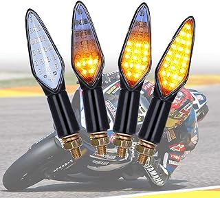Yizhet 4 Stück Motorrad LED Blinker Motorrad Universal LED Blinker Tagfahrlicht Motorrad Blinker Motorrad LED Lauflicht, B...