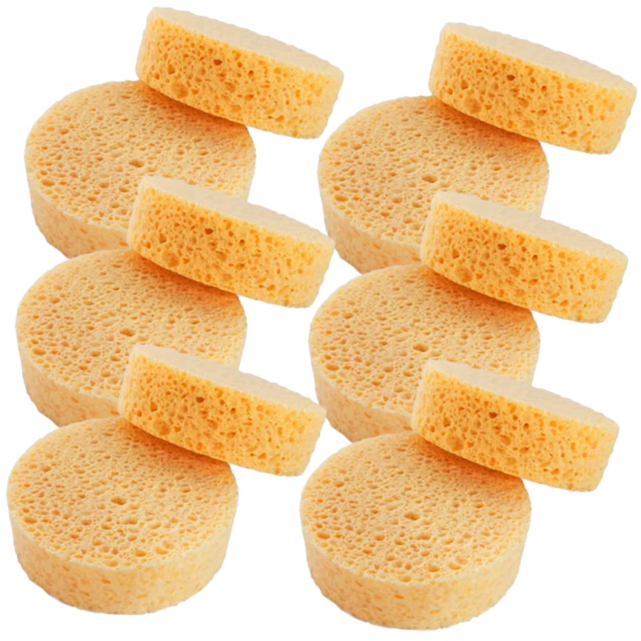 Didiseaon 125 Piezas Puff facial de compresión esponjas para limpiar esponja de maquillaje redonda comprimido soplo de maquillaje en polvo esponja limpiadora limpio Fundación Puff limpiador