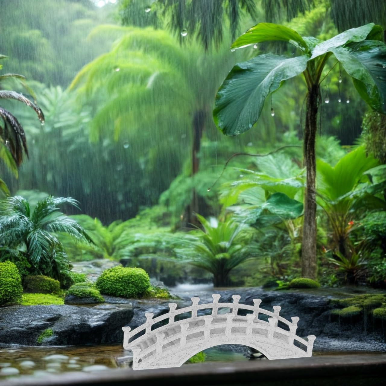 Cabilock Miniature Arch Bridge Ornament 3.34 Inch Chinese Vintage Style Landscape Bridge for Fairy Garden Terrarium Decor and Dollhouse Accessories