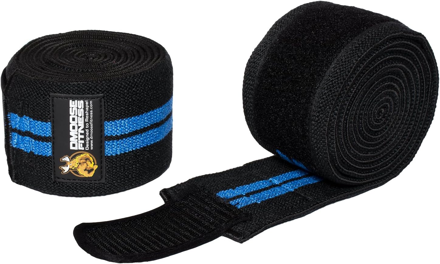 DMoose Fitness Compression Knee Wraps for Squats, Weightlifting