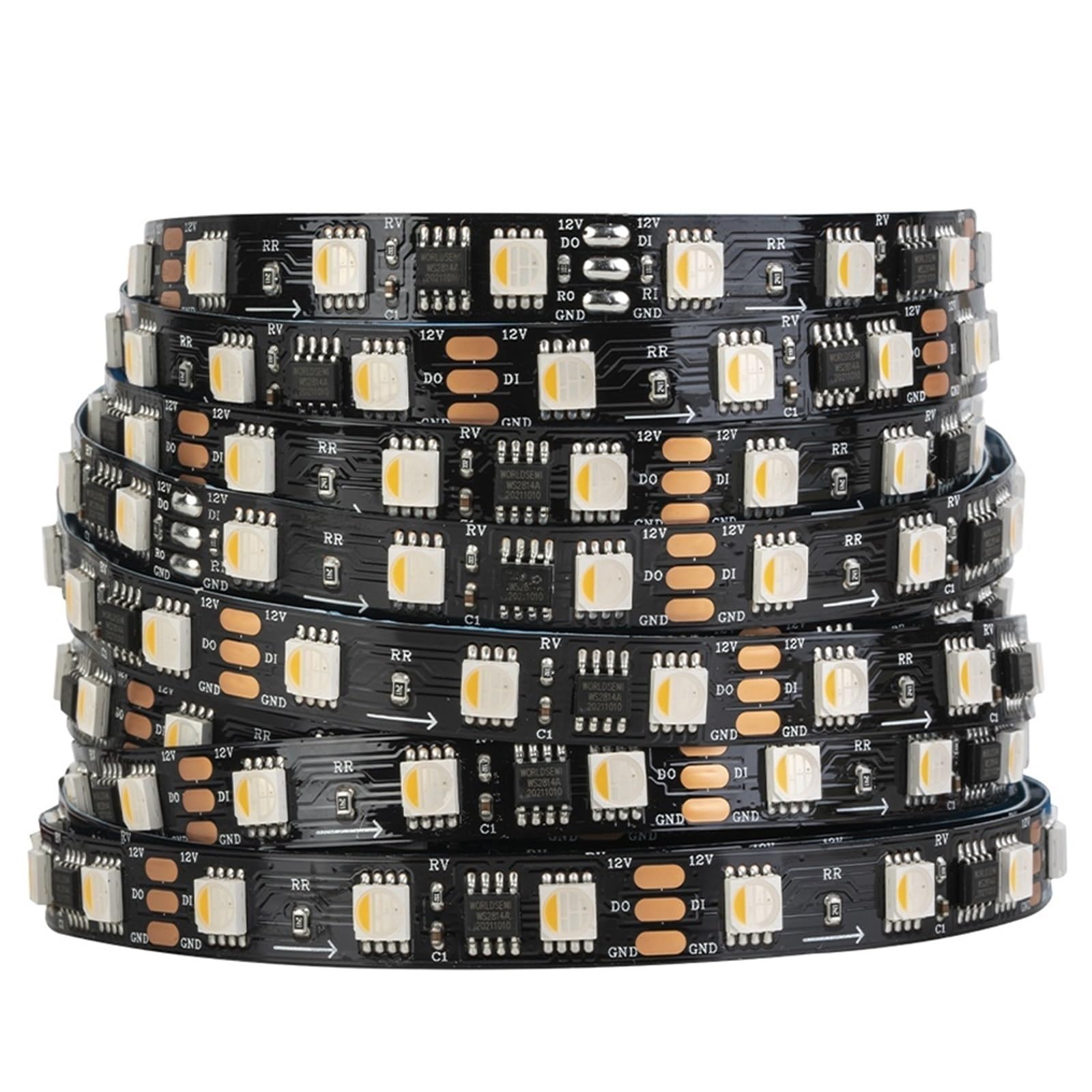 Bande Lumineuse LED 4 en 1, similaire à SK6812 RGBW, Pixels adressables, WS2814, DC12V, 24V, WS2811, RGBWW, RGBCW 5050, 3 Broches, IP30, 65, 67(B PCB,DC24V 5M 300LEDS_RGB WW IP65)