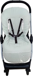 Colchoneta Universal para Silla de Paseo – Funda Transpirable y Acolchada para Carro de Bebé, Ideal para Verano y Entretiempo, Compatible con la Mayoría de Sillas, Fácil de Lavar (Pique Verde)
