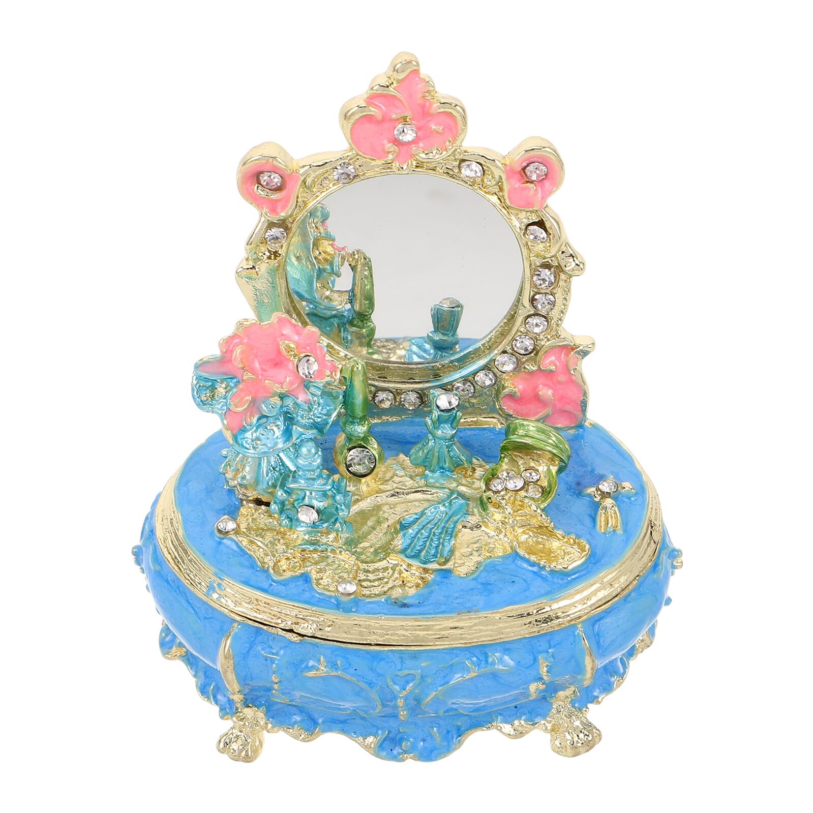 Plateau de coiffeuse et décor de commode pour une chambre style boudoir