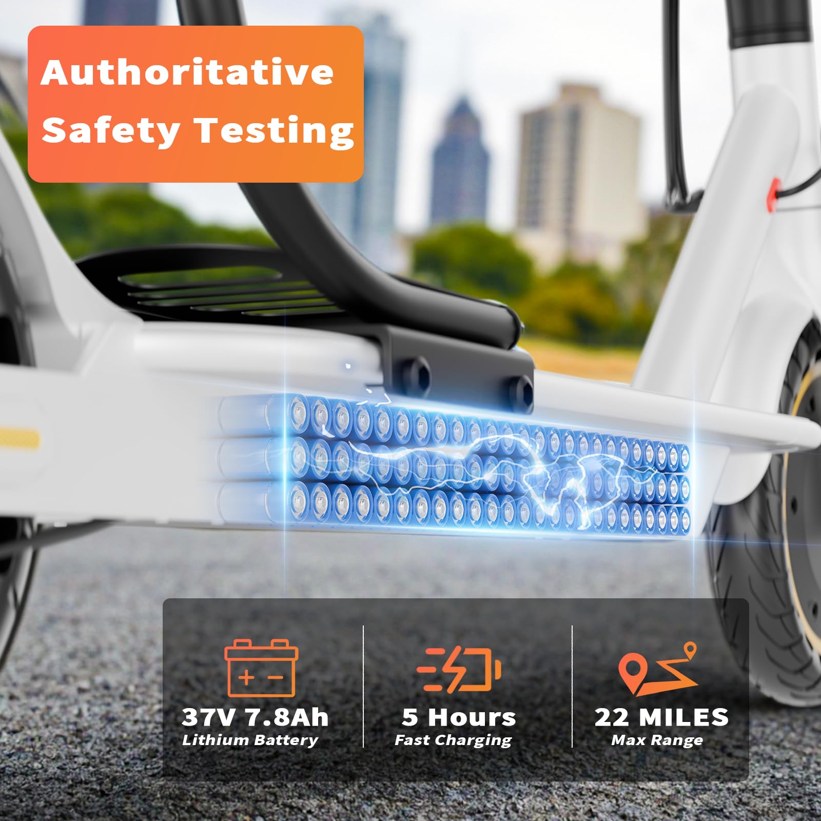 Electric Scooter - 8.5"/10" Solid Tire, Powerful 350W/500W Motor, Top Speed 19 MPH, Max 16-22 Miles Ranges, Load 265LBS, Aluminum Alloy Frame Foldable Commuting Escooter for Adults & Teens