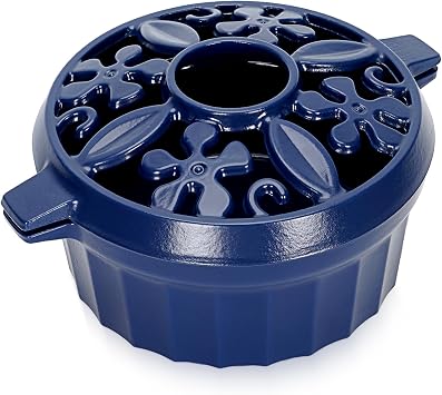 Wood Stove Steamer Cast Iron Fireplace Humidifier, 2.7 Quart, Blue