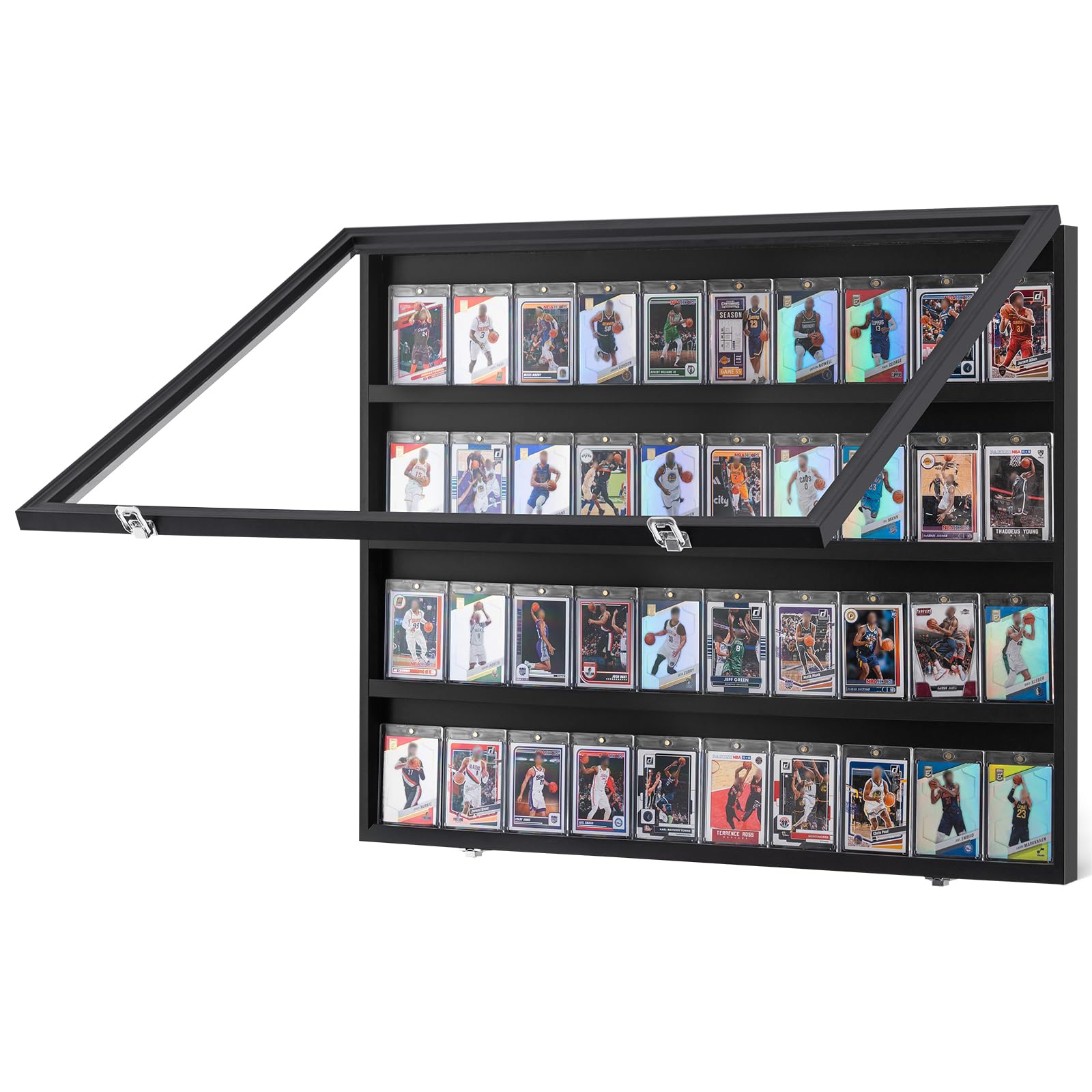 Amazon.com: VEVOR 36 Graded Sports Card Display Case, 30.5x24.3x2.1 in, Baseball  Card Display Frame with 98% UV Protection Clear View PC Glass, Lockable  Wall Cabinet for Football Basketball Hockey Trading Card :